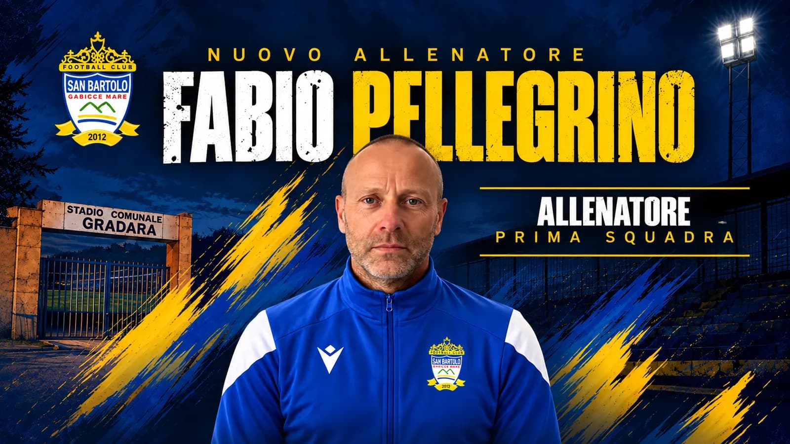 FCD San Bartolo, Fabio Pellegrino è il nuovo allenatore della Prima Squadra
